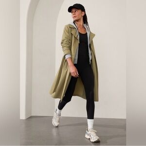 Athleta Sage Green Stellar trench